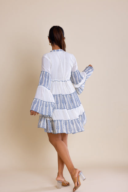 Blue & White Shell Dress