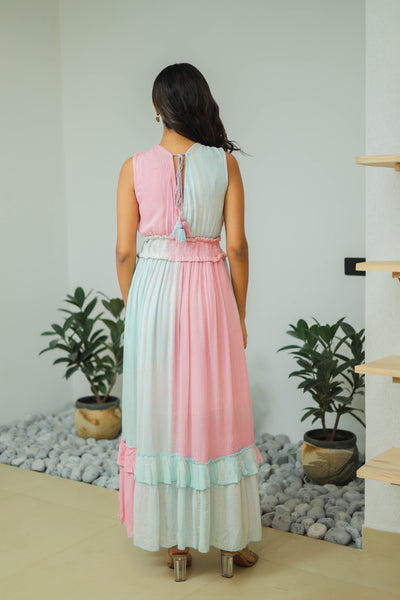 Nicola Cross-Neck mirror Work Summer Maxi