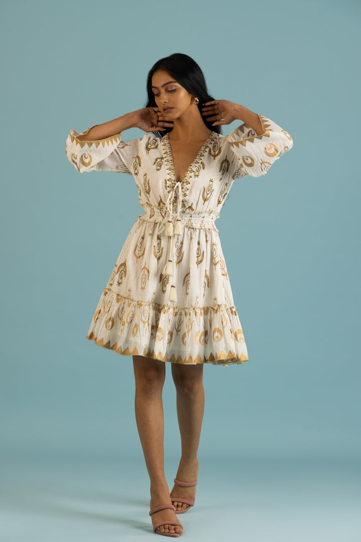 Melisa Boho Flare-Sleeved Summer Dress