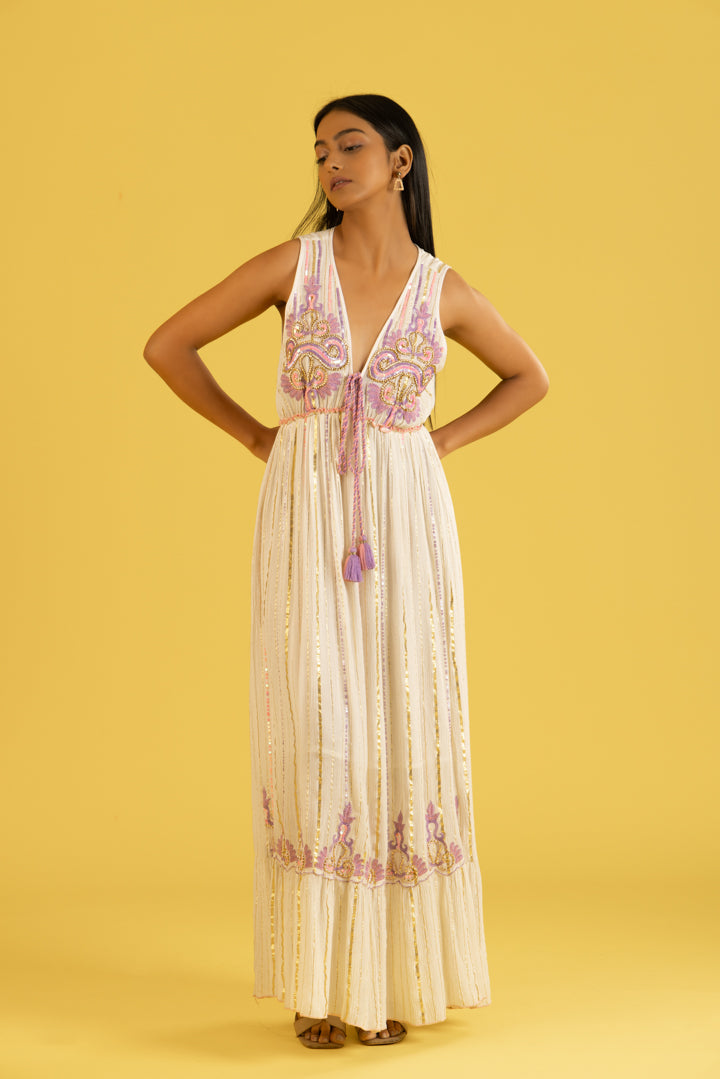 Bella Summer Bling Boho Purple Maxi