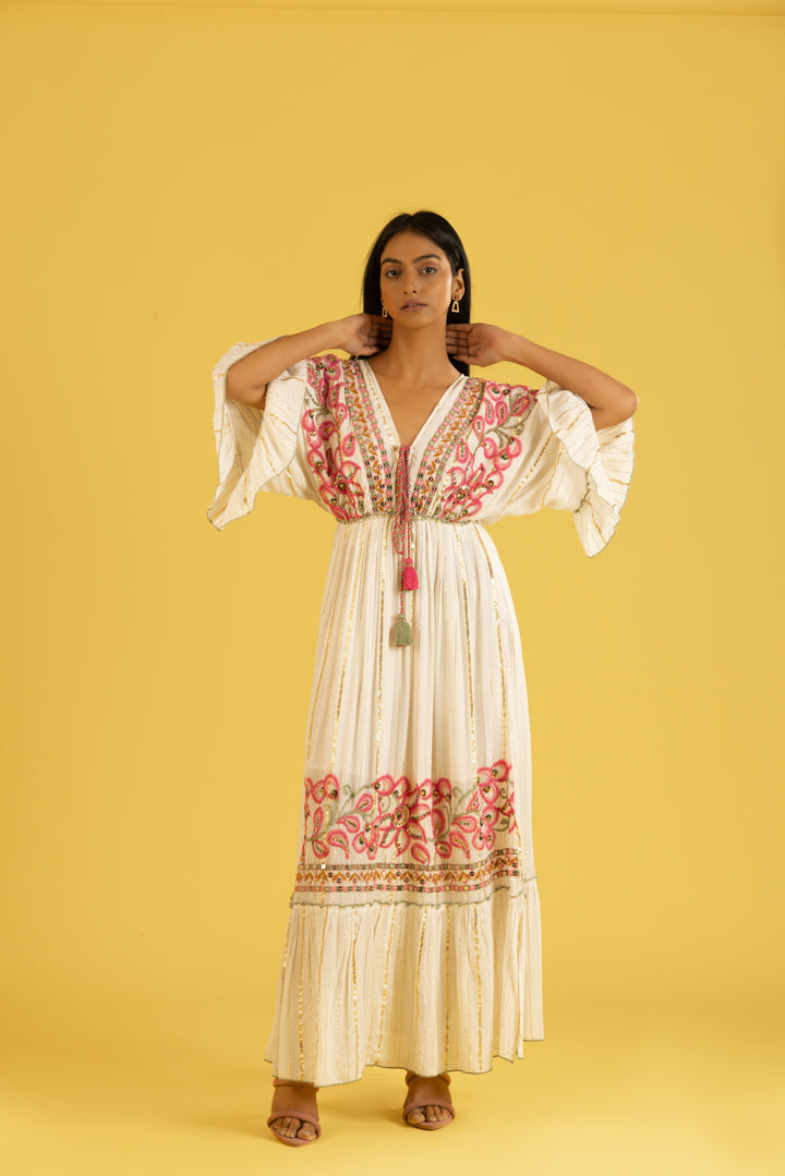 Irina Summer Bling Resort Kaftan-Style Boho Maxi - labelreyya