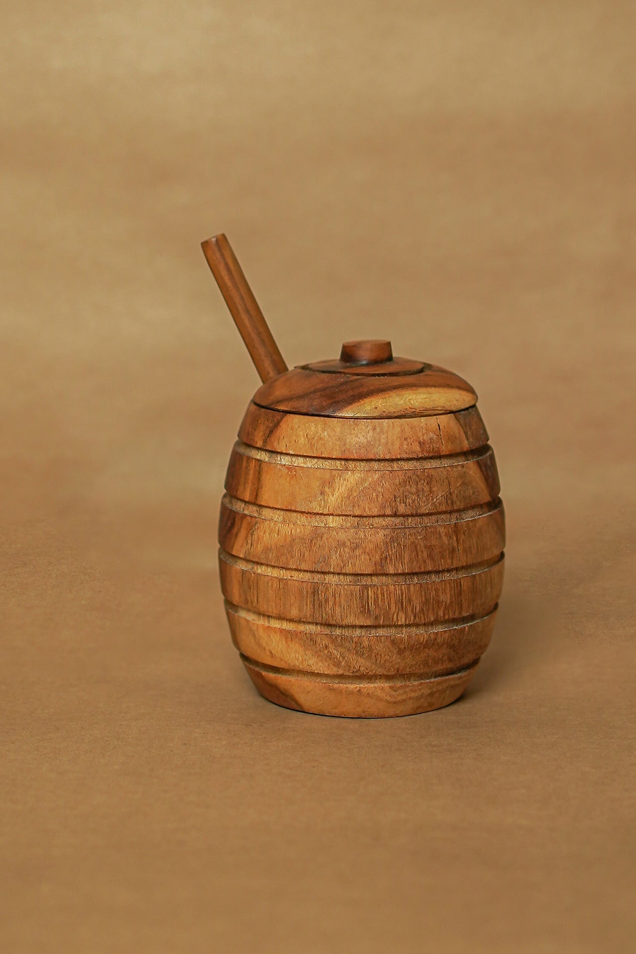 Honey Pot with Wooden Dipper