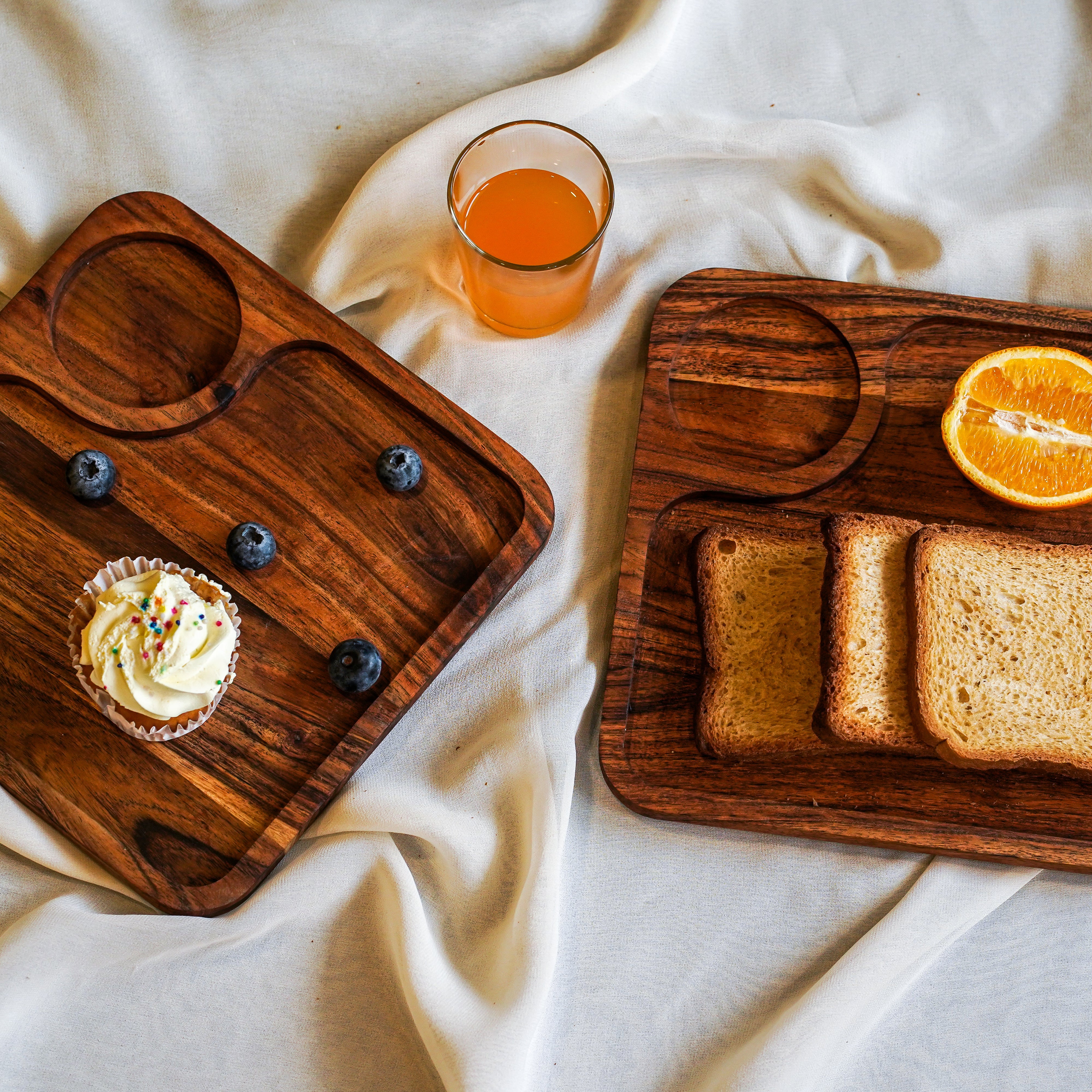 Plate With Cup Holder (set of 3)