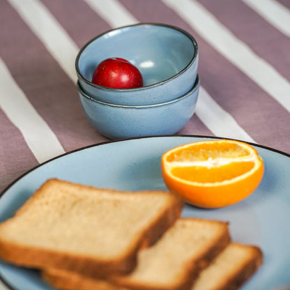 Hawaii Ceramic Breakfast Set of Plates and Bowls (Set of 6)