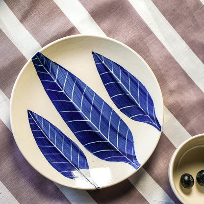 Jaipur Indigo Platter Set (set  of 6 plates & 6 bowls)