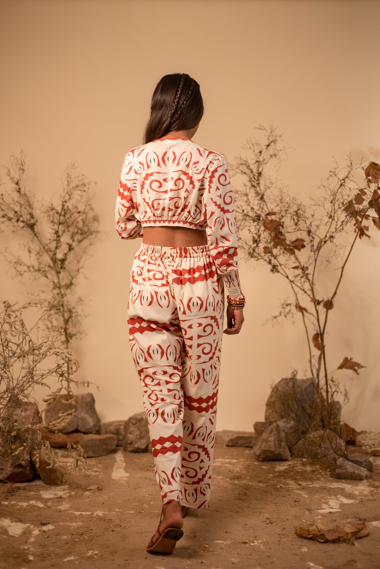 Rust Tribal Co-ord Set (Set of 2)