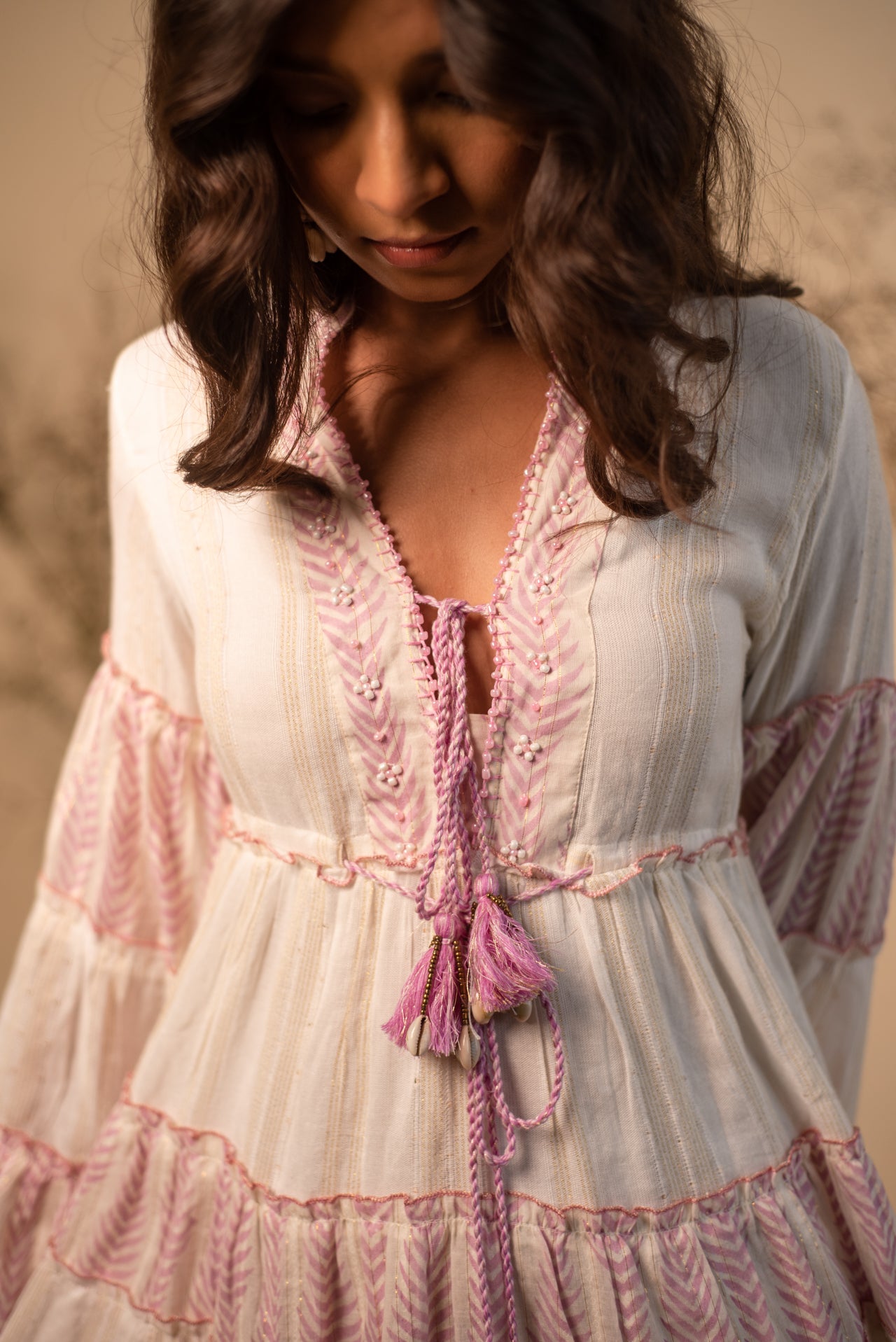 Lavender & White Shell Dress