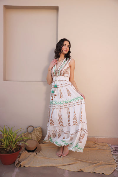 Riva Boho Ruffled Resort Maxi