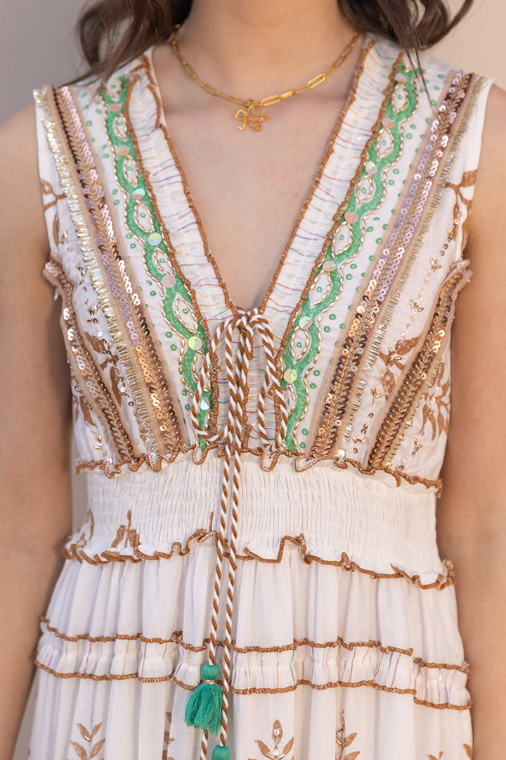 Riva Boho Ruffled Resort Maxi