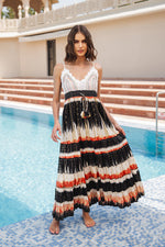 Load image into Gallery viewer, Sophia Black Sunlit Ombré Boho Maxi
