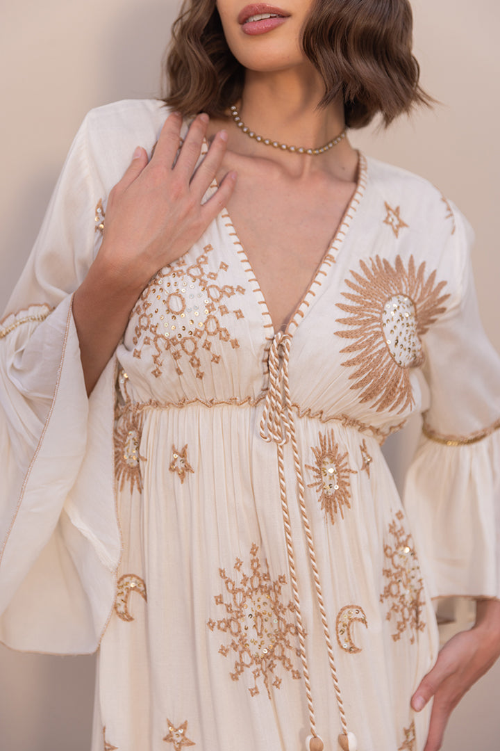 White Zarah Boho Sun Maxi