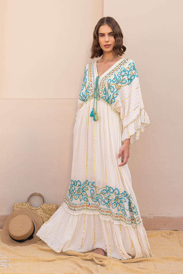 Irina Summer Bling Resort Kaftan-Style Boho Maxi