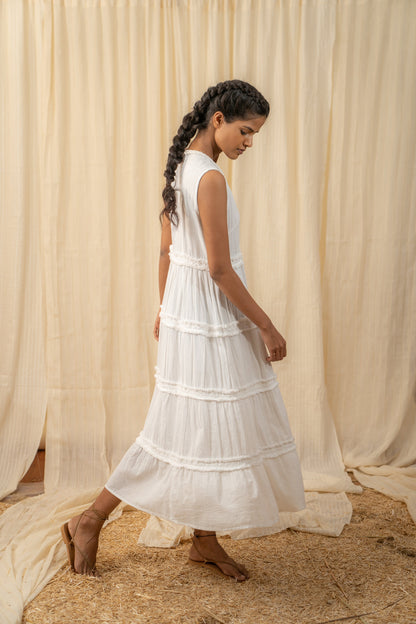 Braided White Maxi - labelreyya