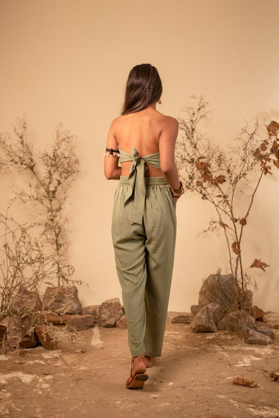 Sage Green Bustier Co-Ord Set (Set of 2)