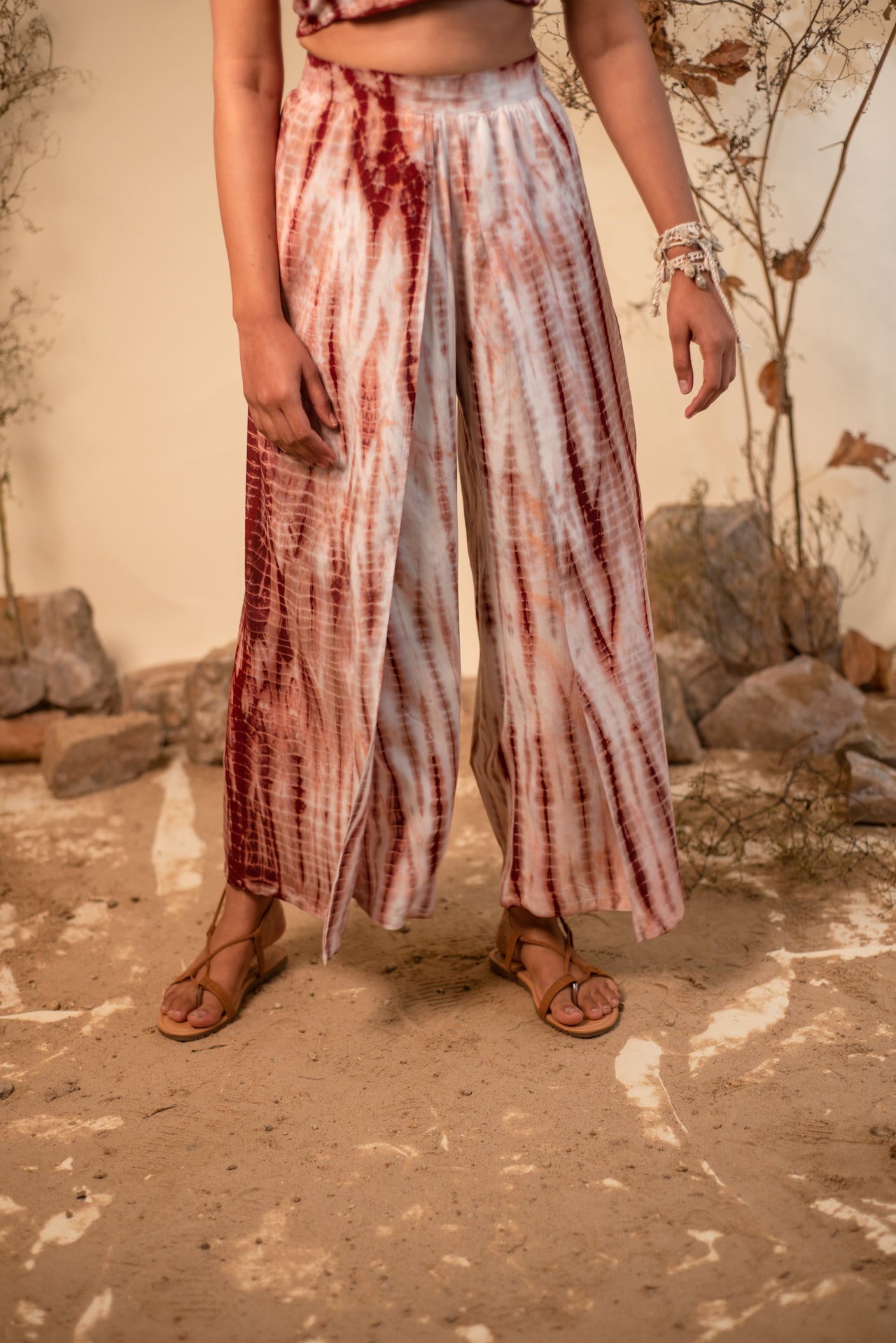 Tie-Dye Summer Print Wrap Around Pants